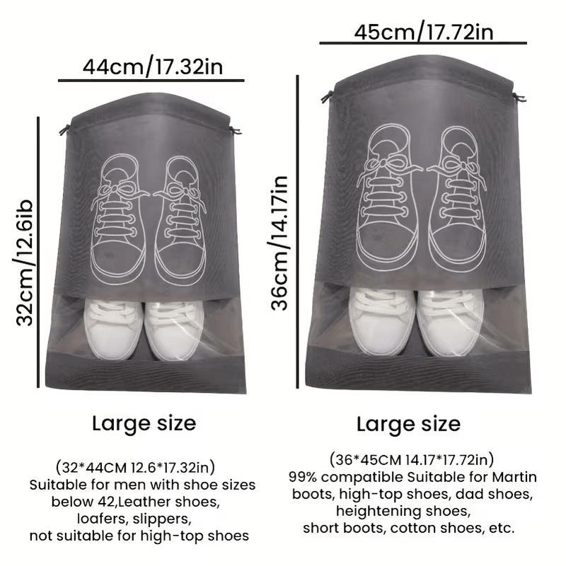 Breathable Mesh Shoe Bags for Travel and Dorm Storage