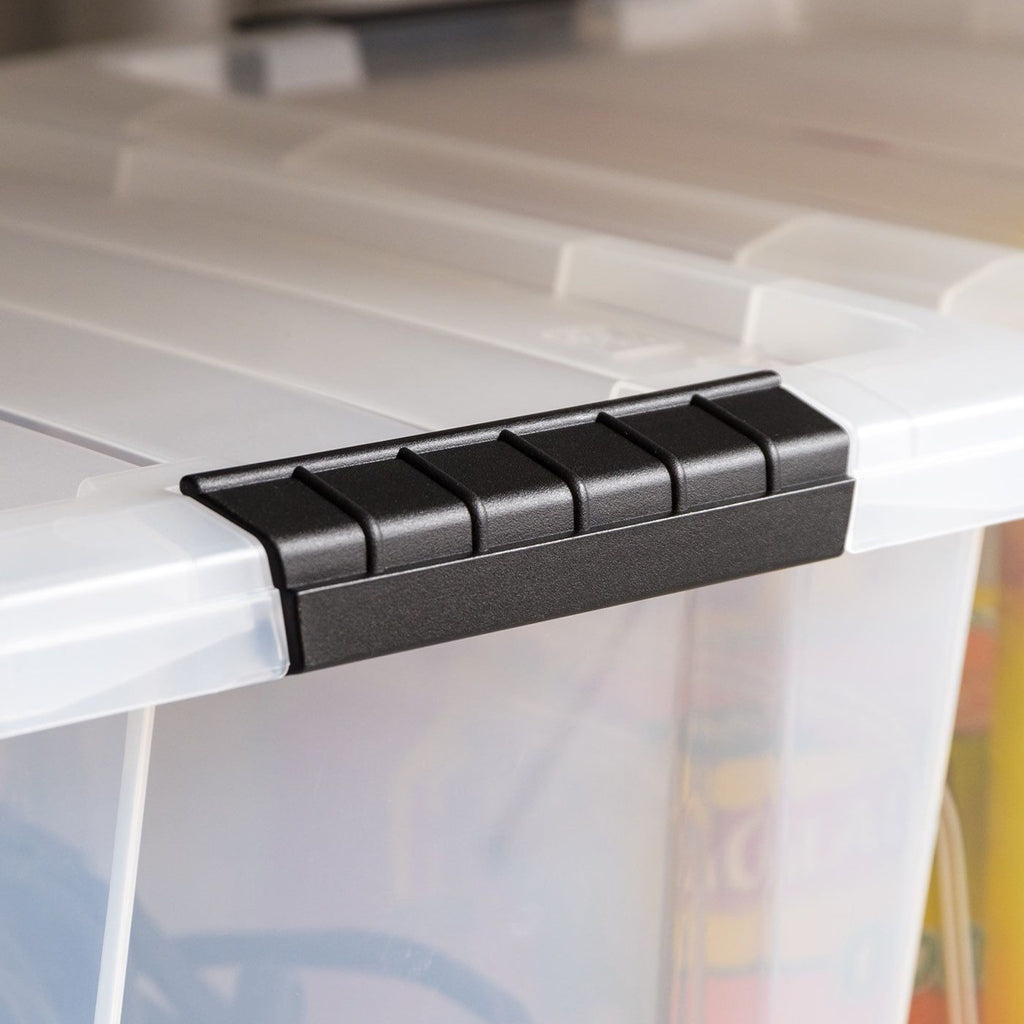 20 Qt. Plastic Storage Bins with Lids – 6-Pack Stackable Totes for Organization