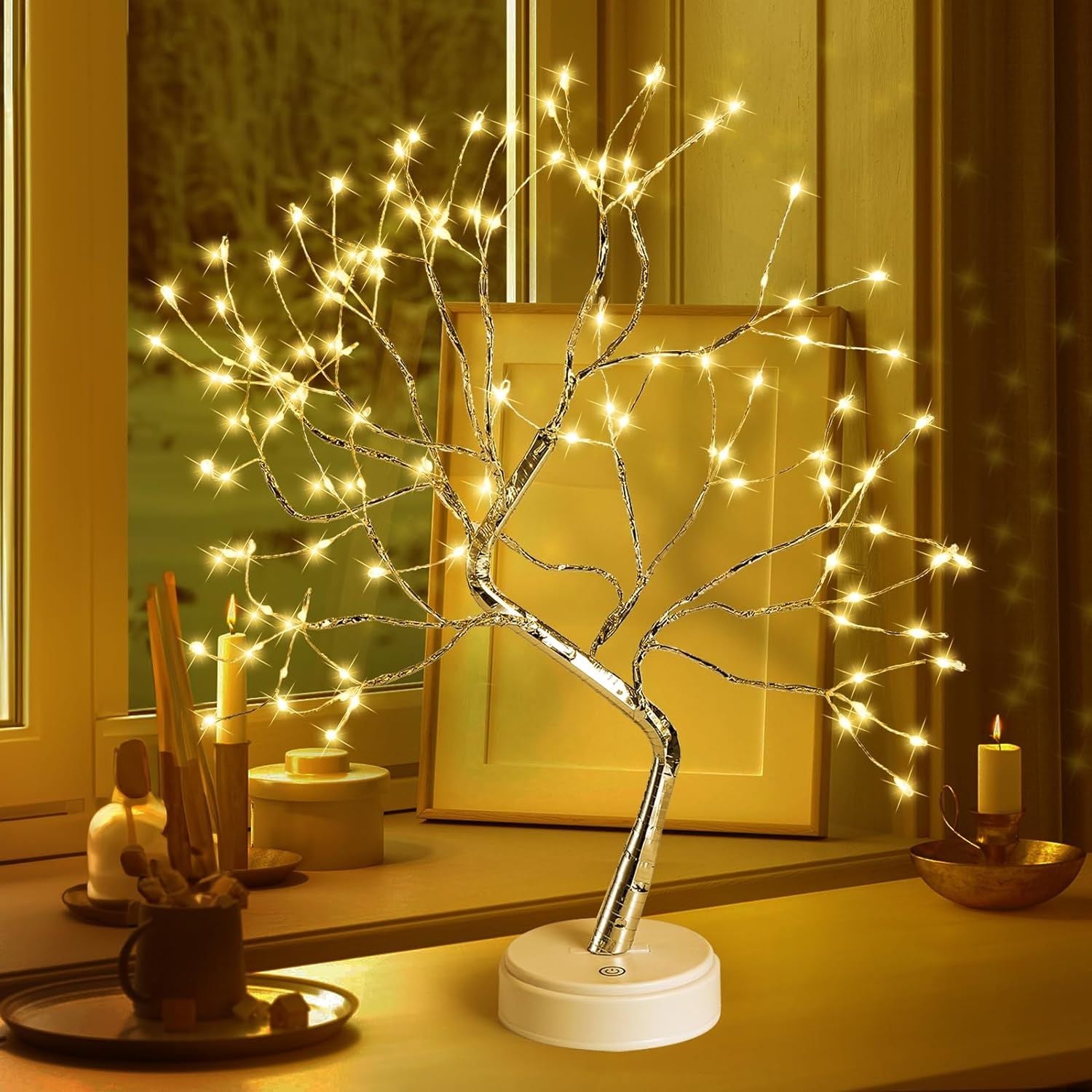 Tabletop Bonsai Tree Light with 108 LED Fairy Lights