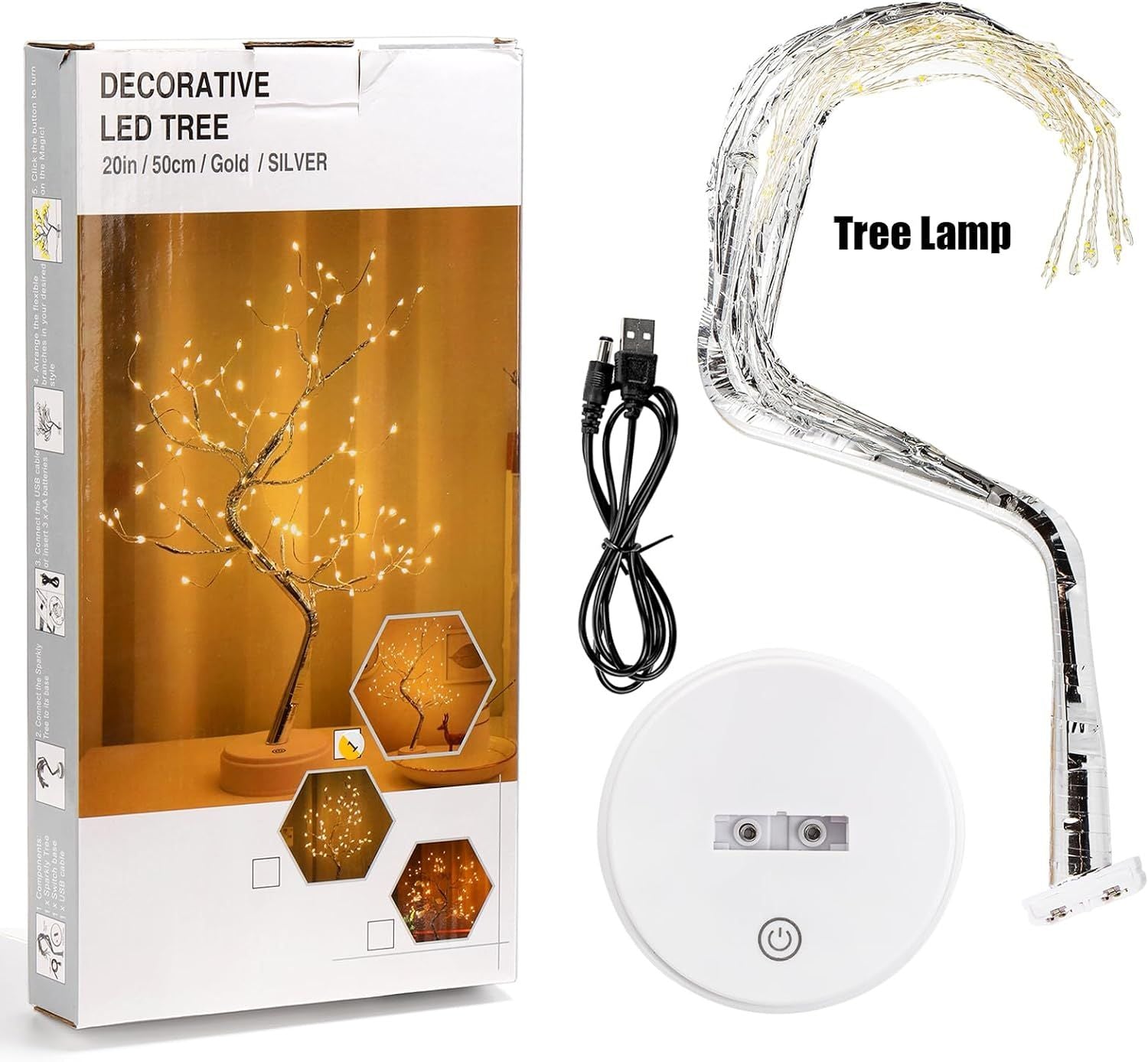 Tabletop Bonsai Tree Light with 108 LED Fairy Lights