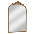 Classic Filigree Arch Wall Mirror with Elegant Golden Finish