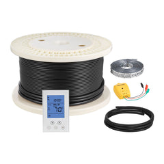 200 sqft Underfloor Heating Cable Kit, 240V Electric Radiant Heated Floor System, with Smart Control
