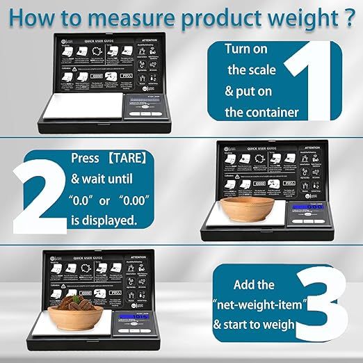 200g Digital Pocket Gram Scale 0.01g Accuracy, 200g x 0.01g Mini Digital Grams Scale, Small Food Sca