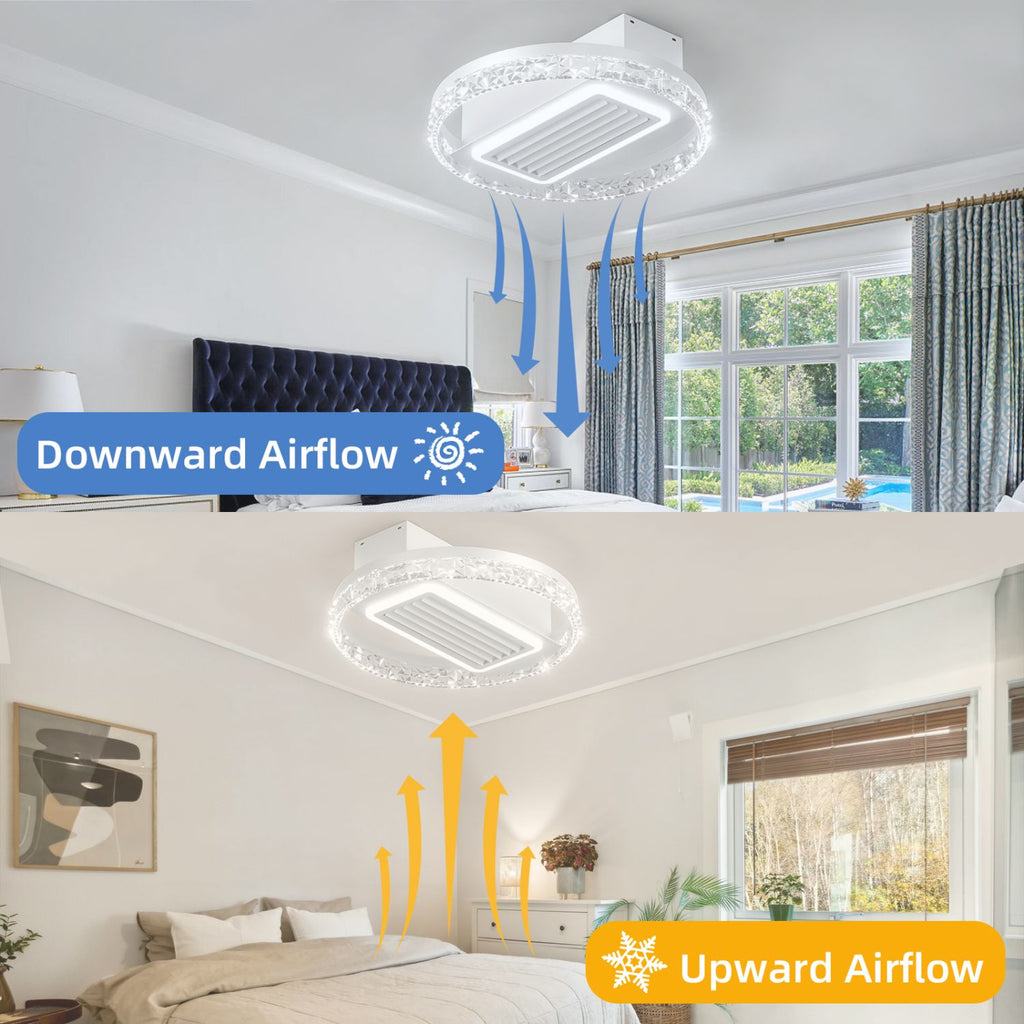 Modern Leafless Ceiling Fan with Remote and App Control