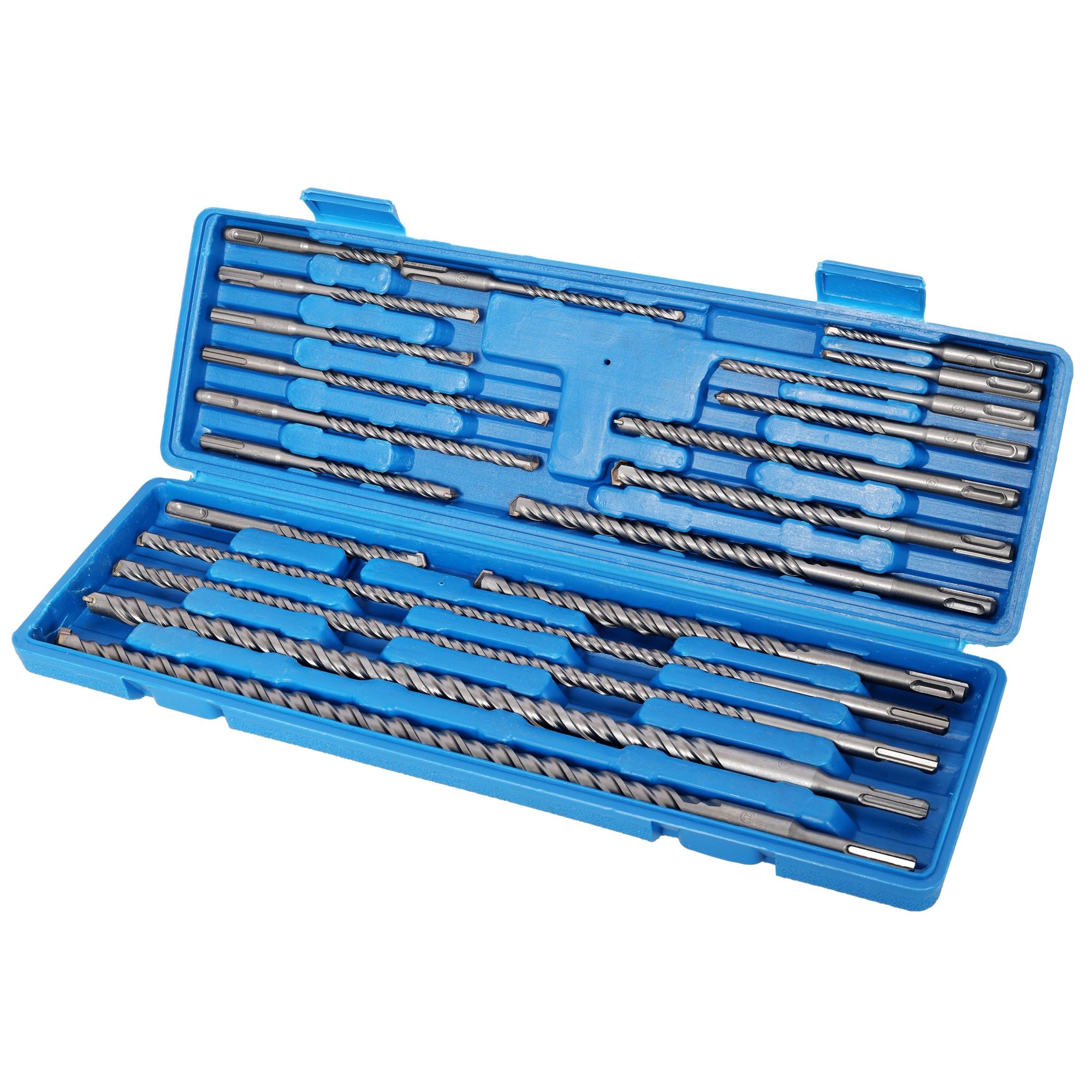 20pcs Impact Hammer Drill Bit Set,SDS Plus Drill Bit Set, Carbide Tipped,with Storage Case for Concr