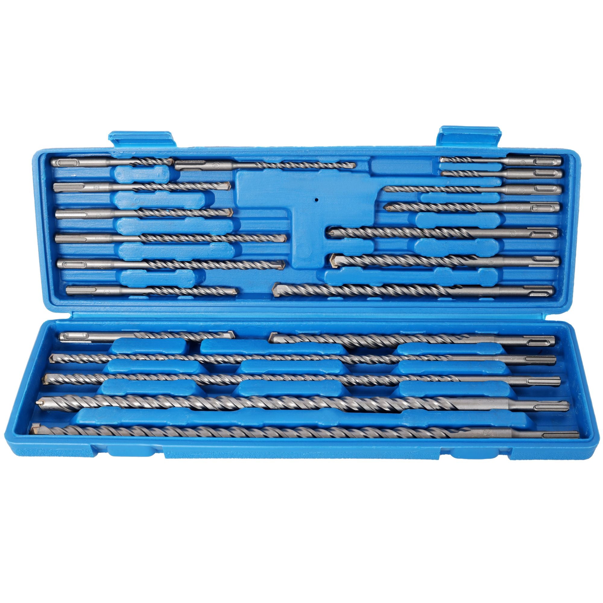 20pcs Impact Hammer Drill Bit Set,SDS Plus Drill Bit Set, Carbide Tipped,with Storage Case for Concr