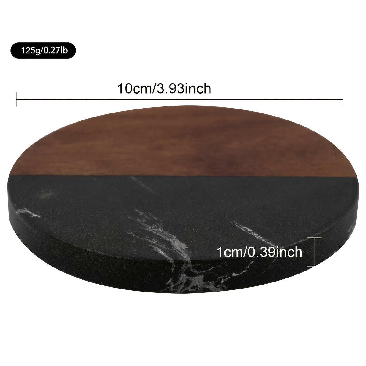 Non-Slip Marble-Patterned Coaster Set