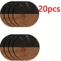 Non-Slip Marble-Patterned Coaster Set