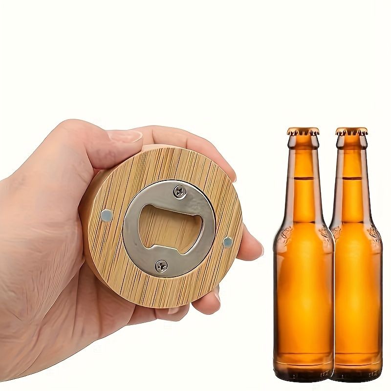 Round Magnetic DIY Bottle Opener Blanks, 20-Piece Set
