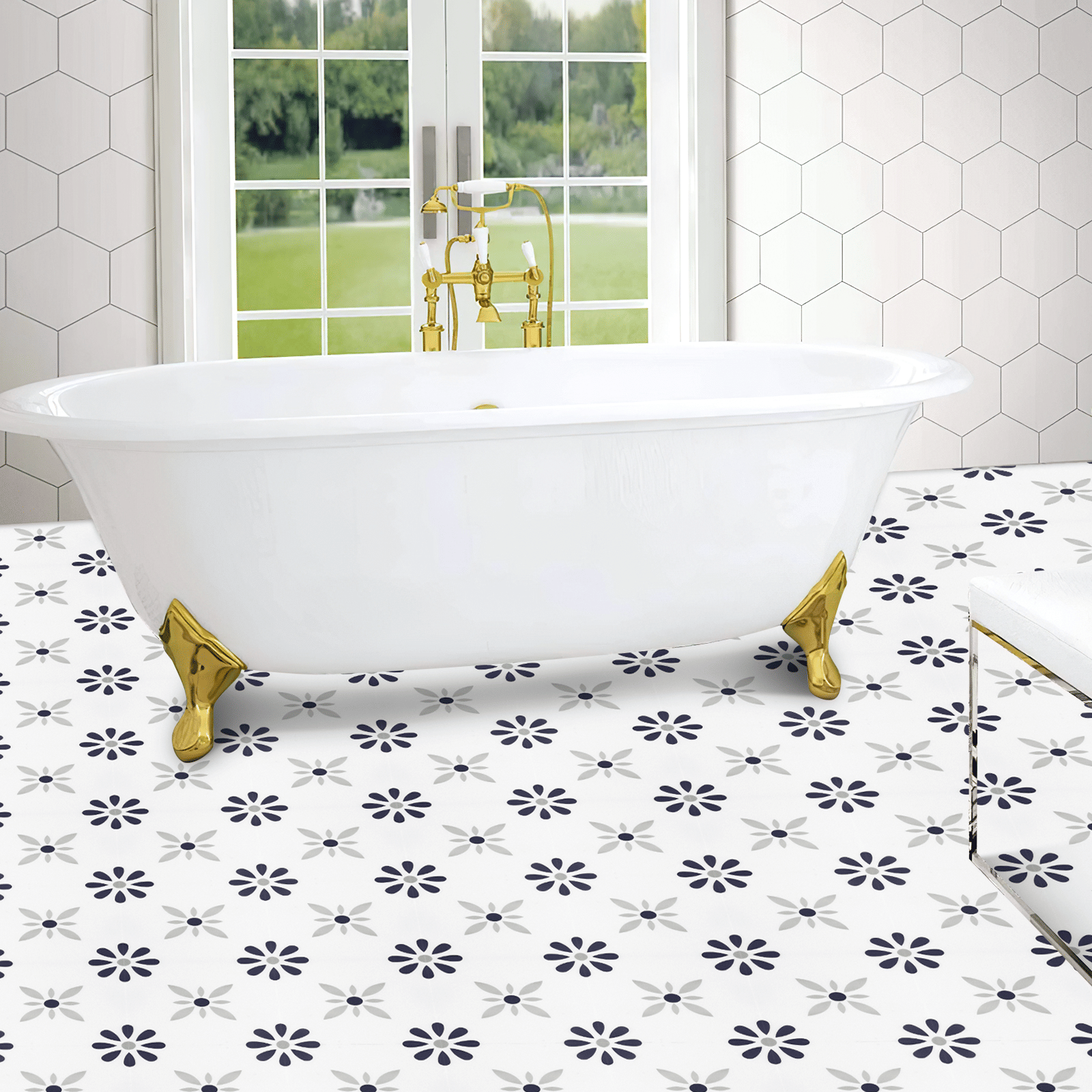 Self-Adhesive PVC Floor Tiles – water-ready & Non-Slip for DIY Home Improvement