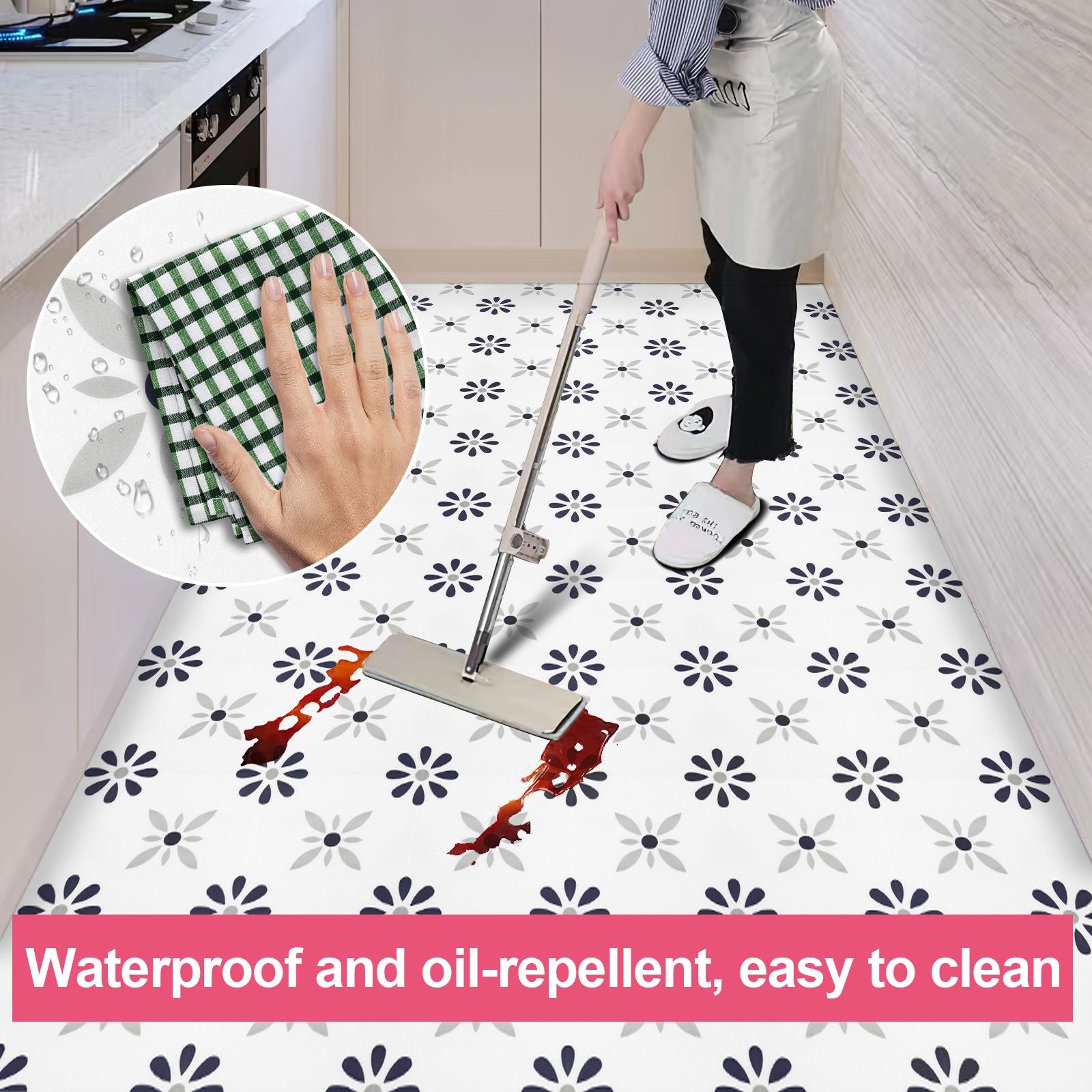 Self-Adhesive PVC Floor Tiles – water-ready & Non-Slip for DIY Home Improvement