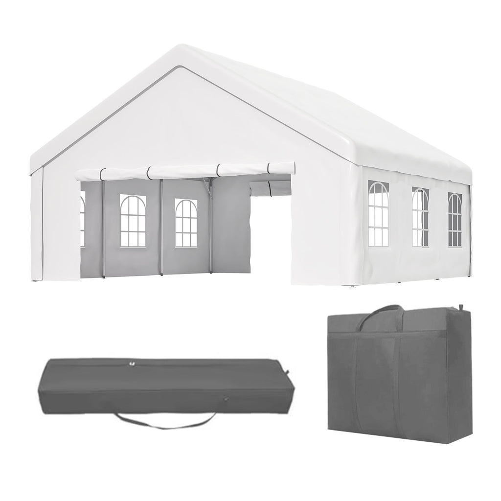 Party Tent for Weddings and BBQs with Removable Sidewalls and Storage Bags