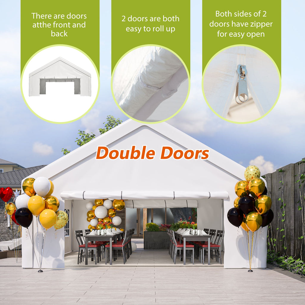 Party Tent for Weddings and BBQs with Removable Sidewalls and Storage Bags