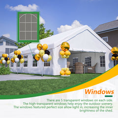 Party Tent with 3 Storage Bags & Removable Sidewalls for Outdoor Events