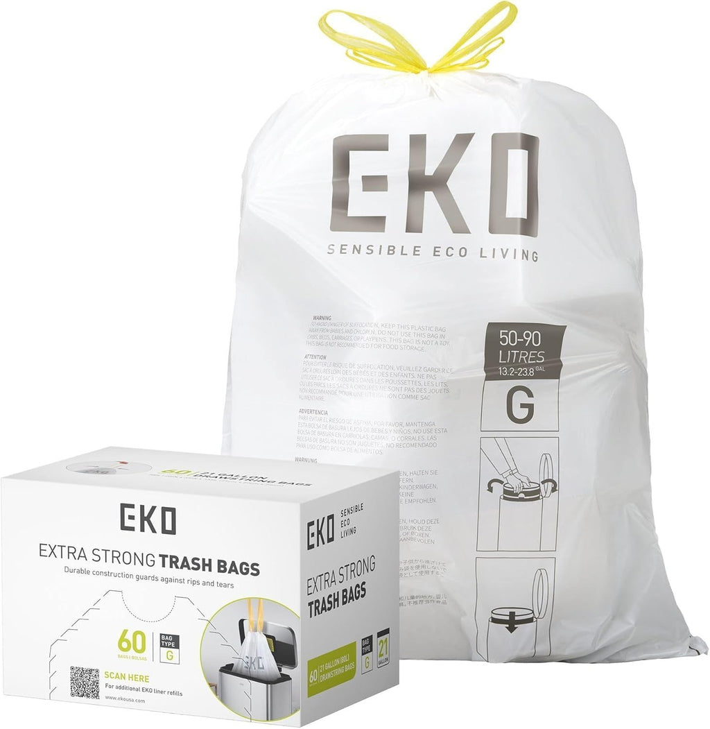 Unscented Drawstring Household Trash Bags
