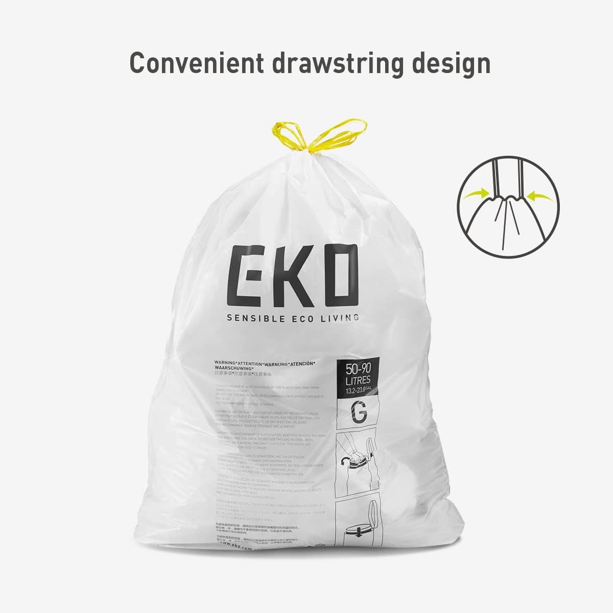 Unscented Drawstring Household Trash Bags