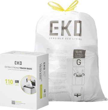 Code G Unscented Drawstring Kitchen Trash Bags