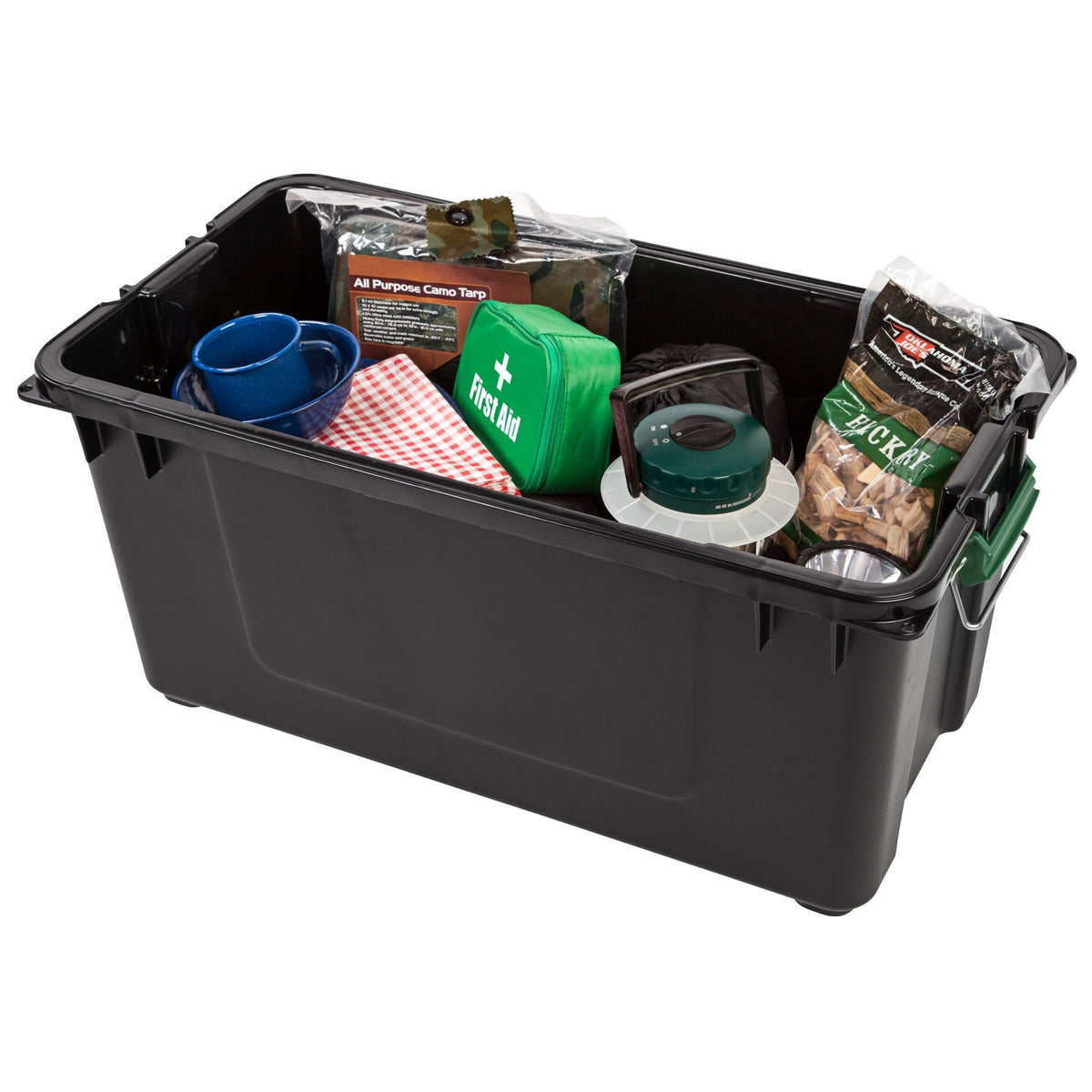 Stackable Storage Totes with Lockable Latching Lids