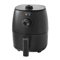 Compact Black Air Fryer with Adjustable Controls