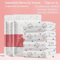 Cartoon Rabbit Four-Piece Bedding Set for Home or Travel