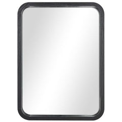 Modern Black Wall Mirror with Rounded Edges