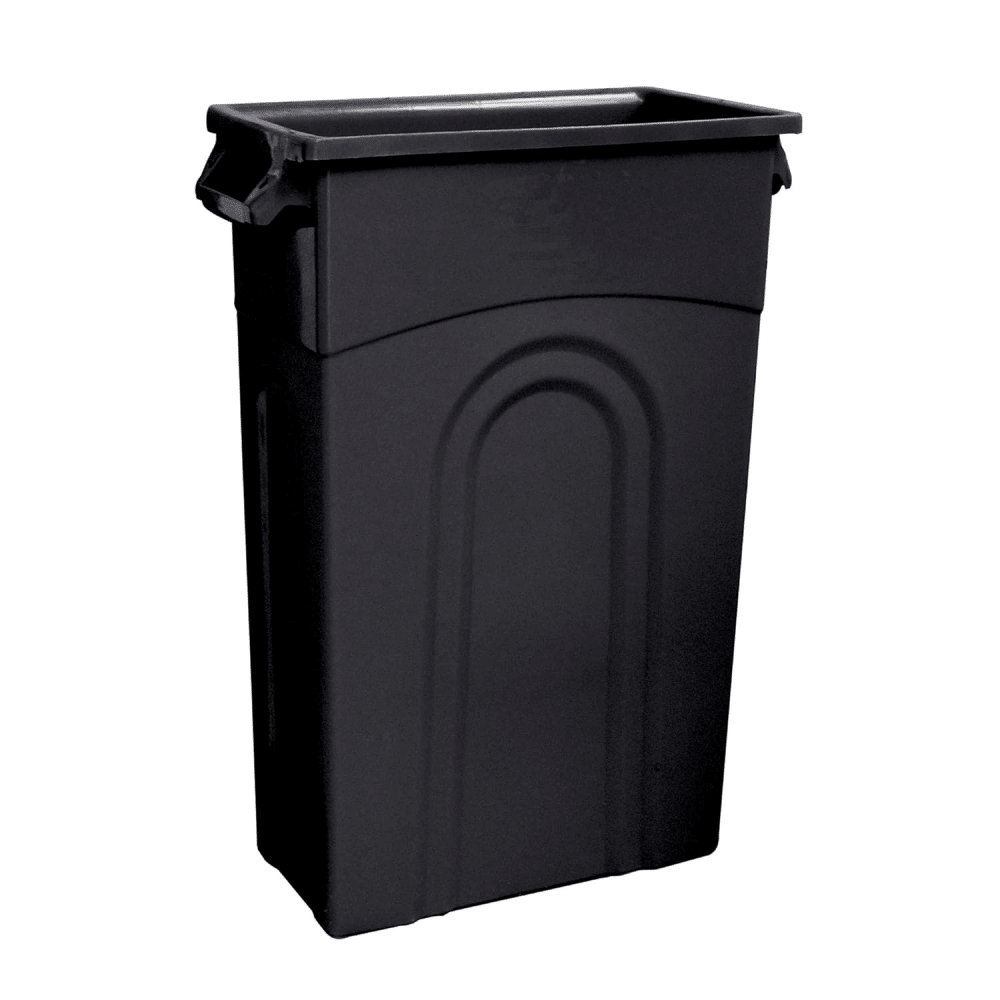 23 Gallon practical Plastic Garbage Container, Black (Shipment from Walmart)