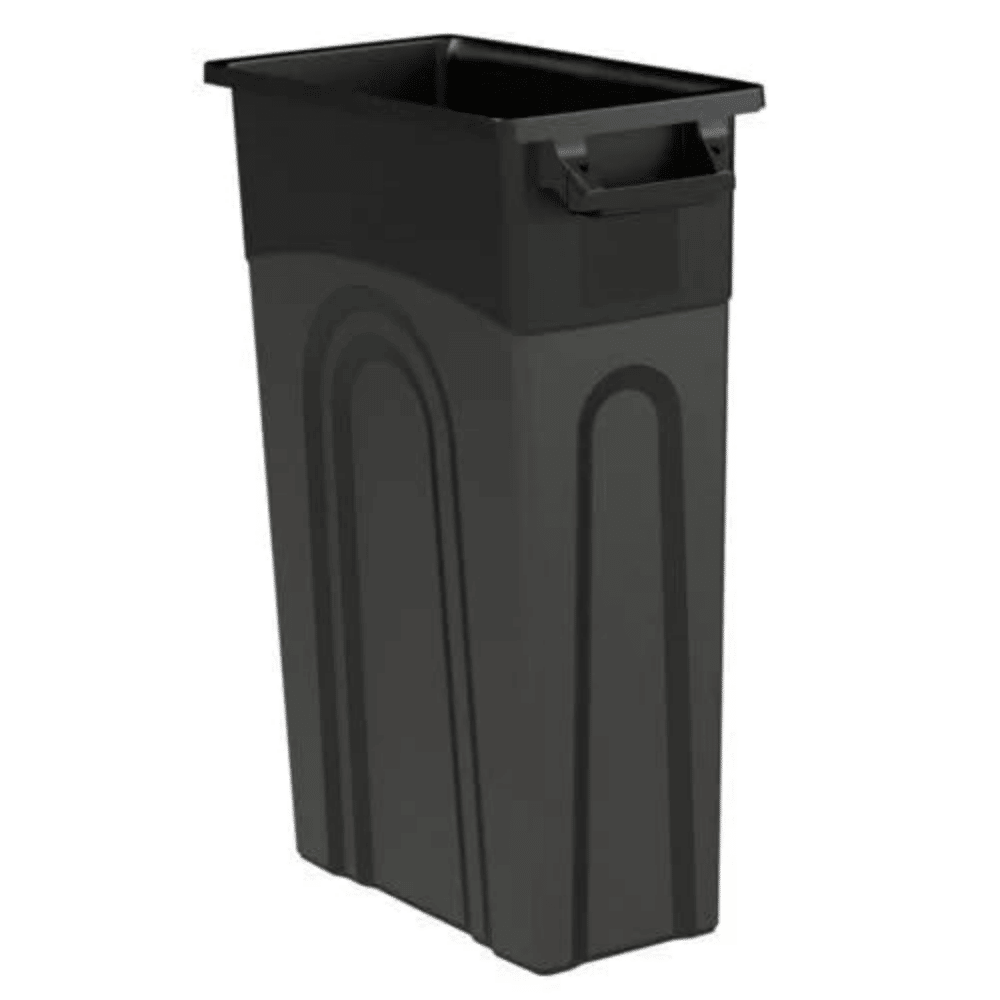 23 Gallon practical Plastic Garbage Container, Black (Shipment from Walmart)