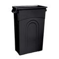 Narrow-Tall Highboy Waste Container with Easy Bag Removal and Handles