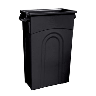 Narrow-Tall Highboy Waste Container with Easy Bag Removal and Handles