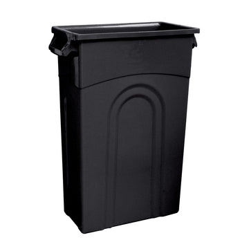 Narrow-Tall Highboy Waste Container with Easy Bag Removal and Handles