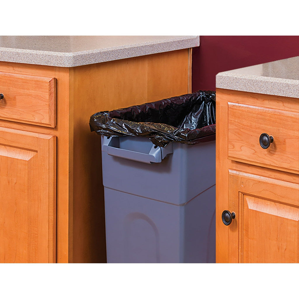 Narrow-Tall Highboy Waste Container with Easy Bag Removal and Handles