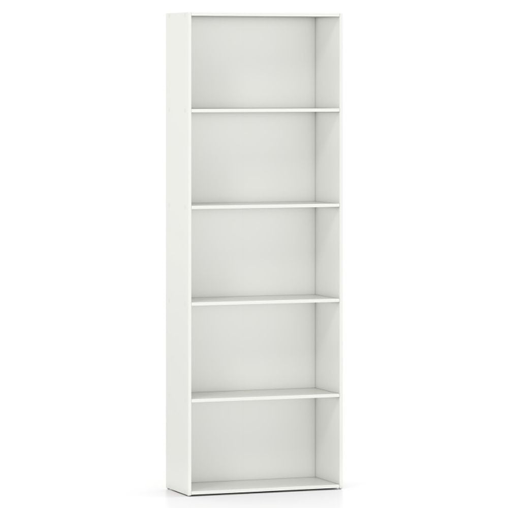 Five-Shelf Bookcase for Home Office and Living Spaces