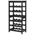 24-Bottle Detachable Wine Rack with Storage Tabletop - 6-Tier Freestanding Bamboo Wine Bottle Holder for Kitchen, Bar, Dining Room