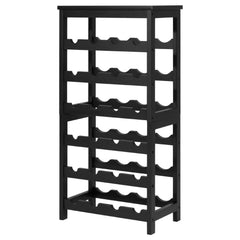 24-Bottle Detachable Wine Rack with Storage Tabletop - 6-Tier Freestanding Bamboo Wine Bottle Holder for Kitchen, Bar, Dining Room