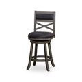 Weathered Gray X-Back Swivel Counter Stool