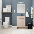 24 Freestanding Bathroom Vanity with Ceramic Sink and Soft-Close Doors