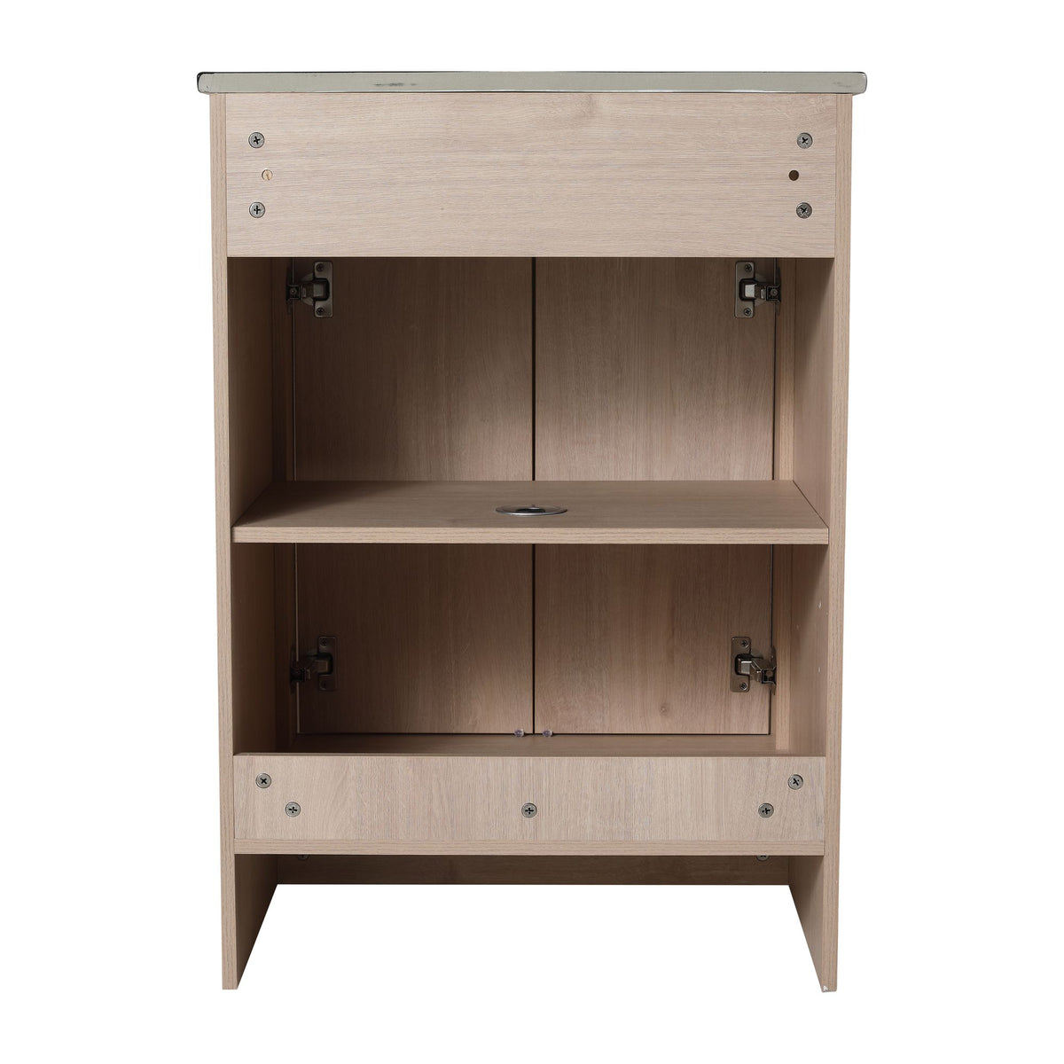 24 Freestanding Bathroom Vanity with Ceramic Sink and Soft-Close Doors
