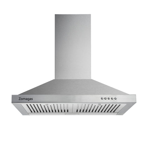Wall-Mount Vent Hood With Ducted or Ductless Convertible Venting