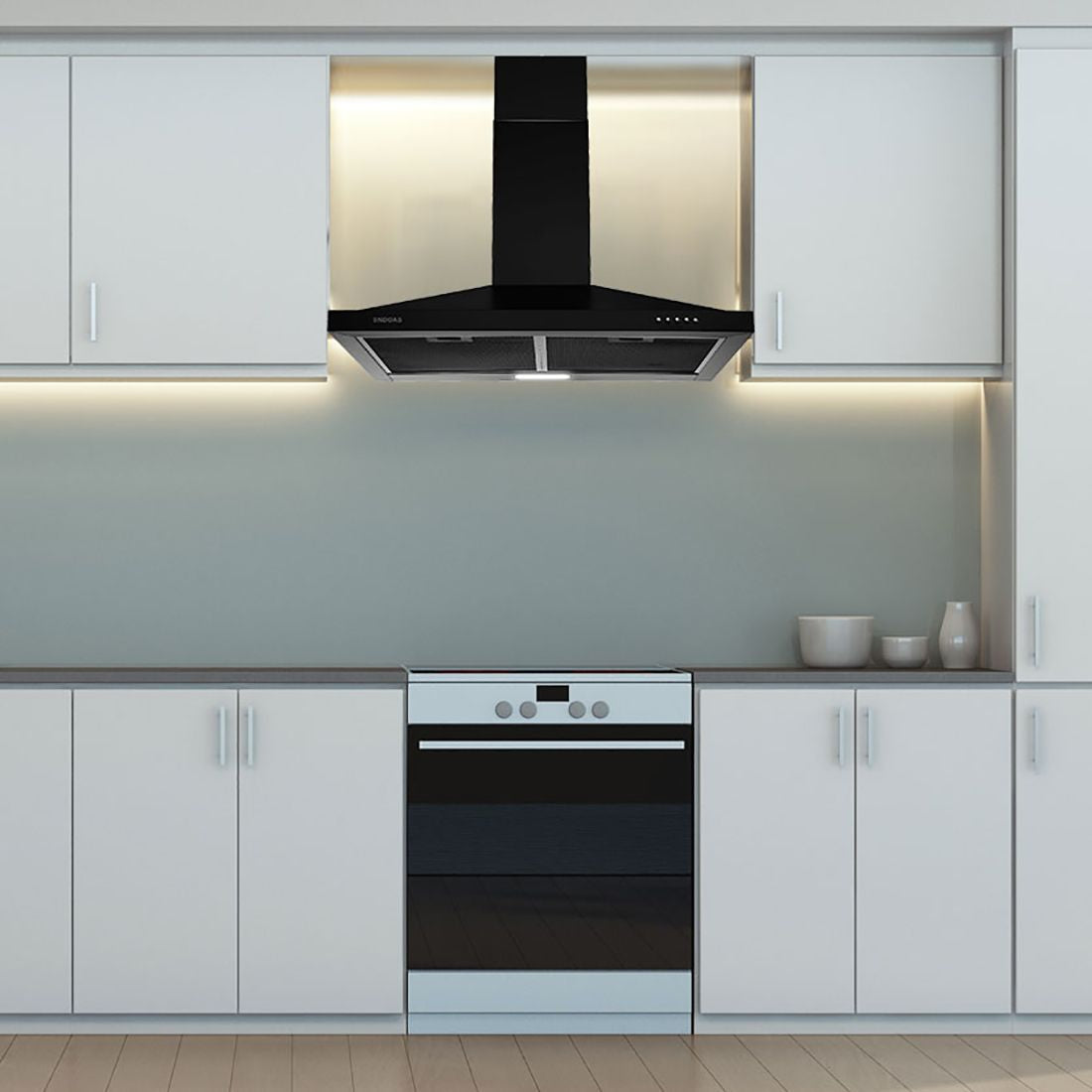 Classic Chimney Range Hood with Mechanical Controls