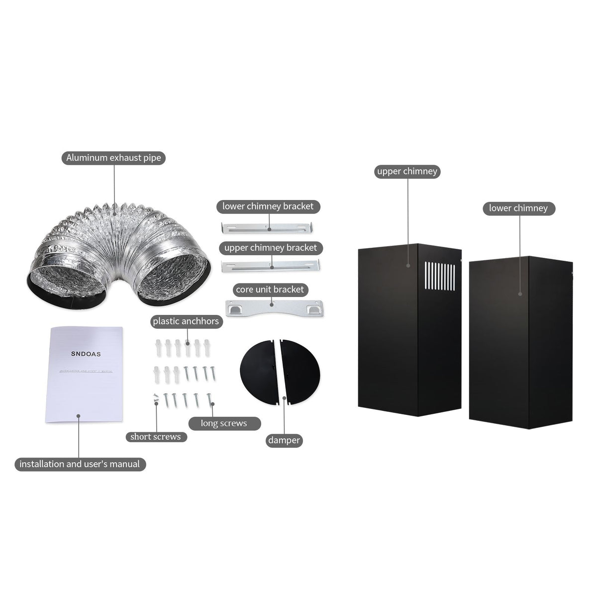 Classic Chimney Range Hood with Mechanical Controls