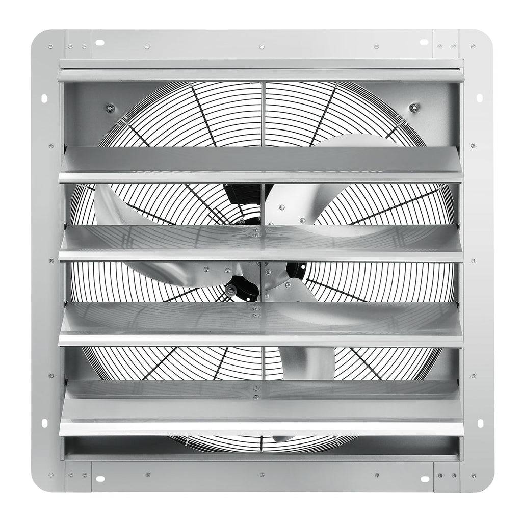 Wall-Mounted Shutter Exhaust Fan for Utility Spaces