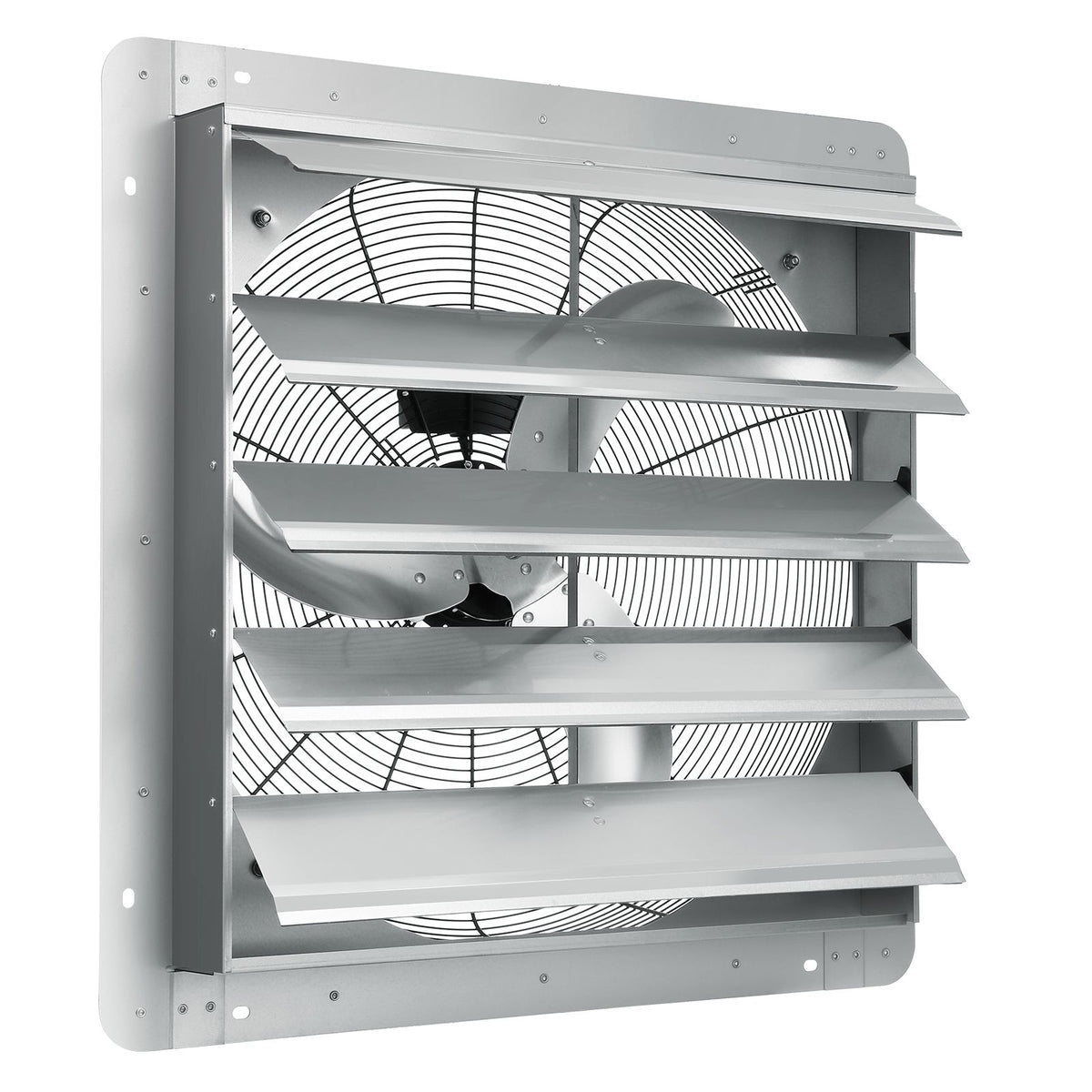Wall-Mounted Shutter Exhaust Fan for Utility Spaces