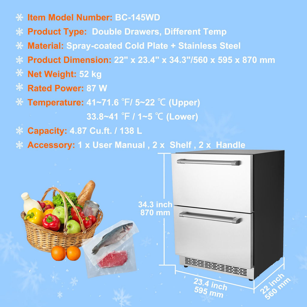 Dual-Zone Undercounter Wine Refrigerator