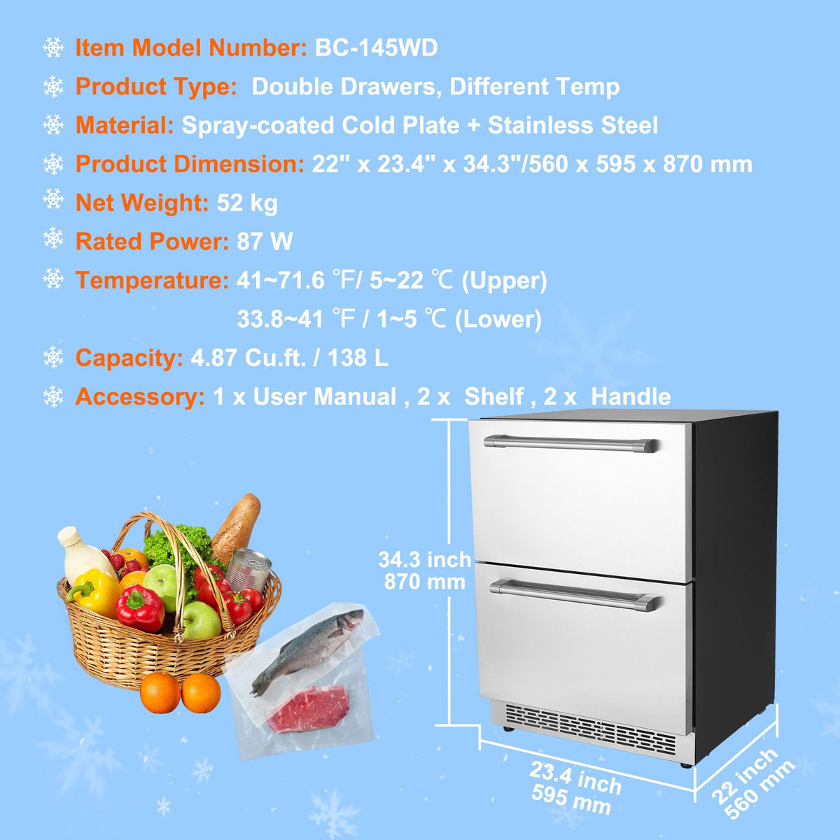 Dual-Zone Undercounter Wine Refrigerator