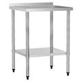 24" x 24" Stainless Steel Commercial Work Table with Backsplash and Undershelf