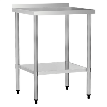 24" x 24" Stainless Steel Commercial Work Table with Backsplash and Undershelf