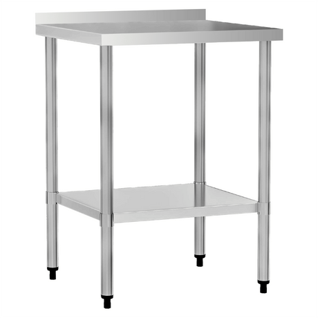 24" x 24" Stainless Steel Commercial Work Table with Backsplash and Undershelf