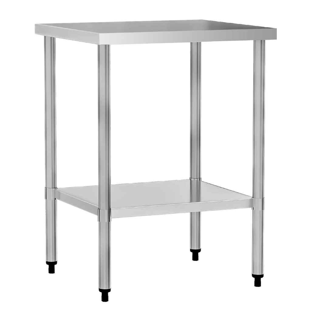 24" x 24" 18-Gauge Stainless Steel Commercial Work Table