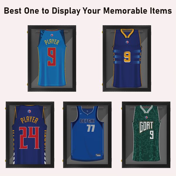 Jersey Frame Display Case with UV Protection and Lockable Latches
