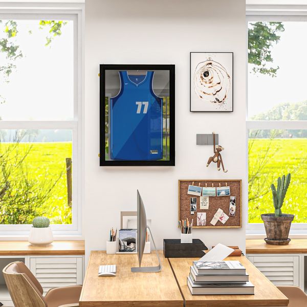Jersey Frame Display Case with UV Protection and Lockable Latches